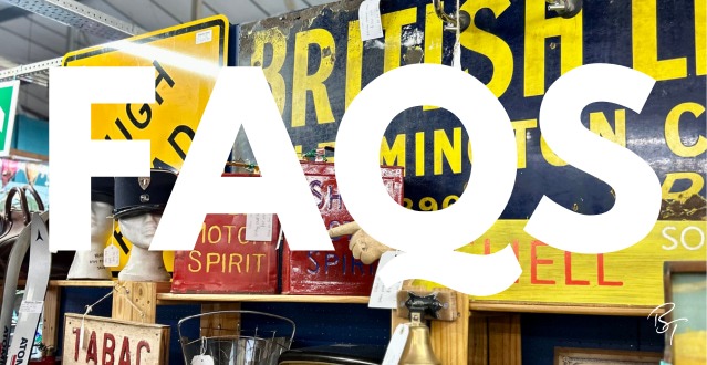 FAQs banner by Bygone Times